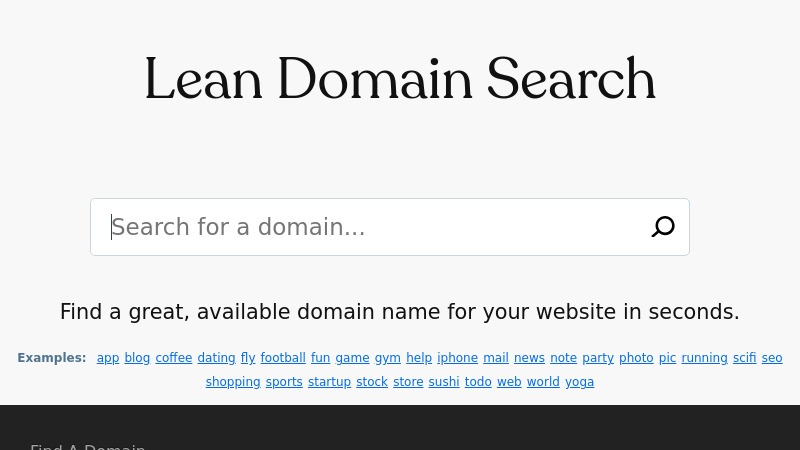 Lean Domain Search