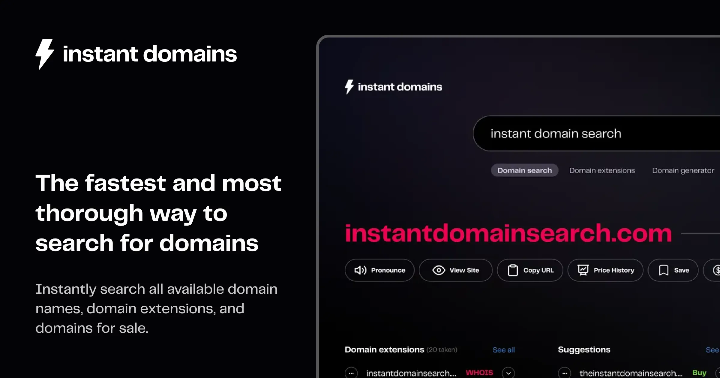 Instant Domain Search