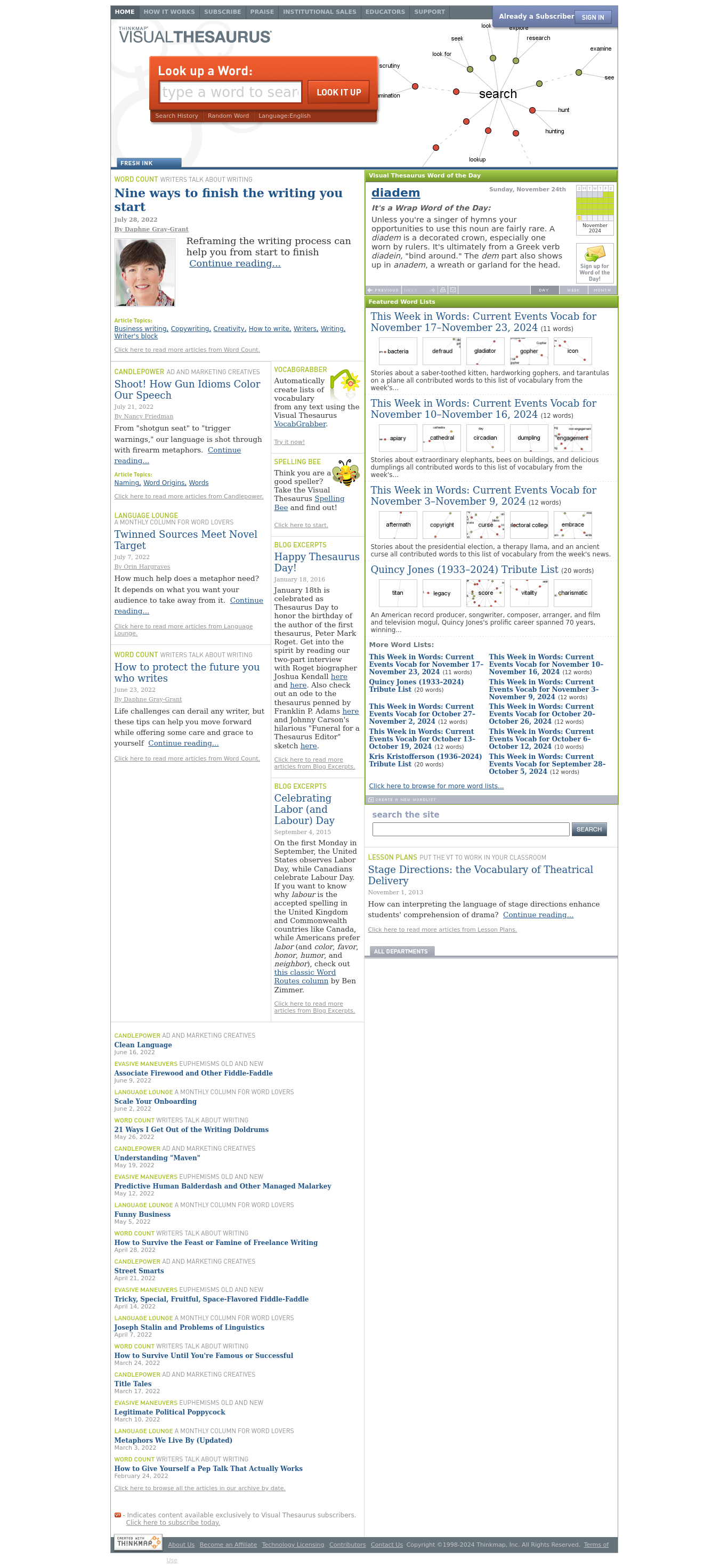 Thinkmap Visual Thesaurus